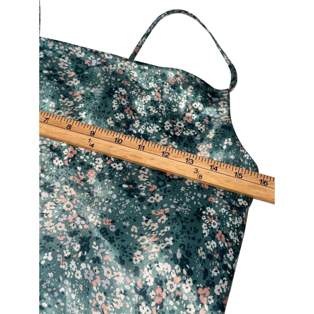 Lola Grace Sleeveless Floral Print Satin Slip Dress S - Picture 7 of 8